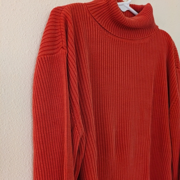 Vintage 100% Silk Valerie Stevens Coral Turtleneck Sweater Women's size M - Picture 4 of 8